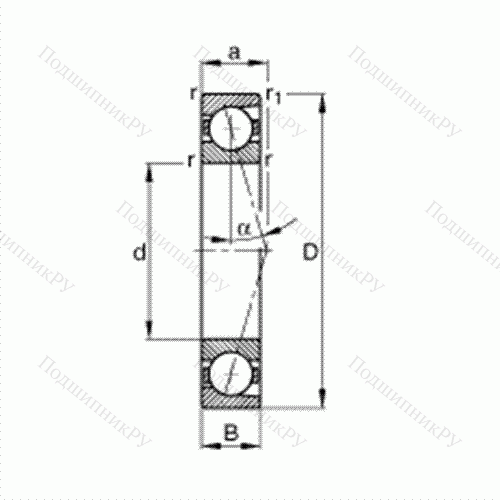 Подшипник шпиндельный B 7203-C-T-P 4S от производителя  FAG Подшипник шпиндельный B 7203-C-T-P 4S от производителя  FAG