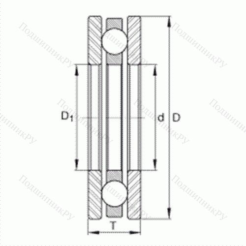 Подшипник шариковый упорный 4444